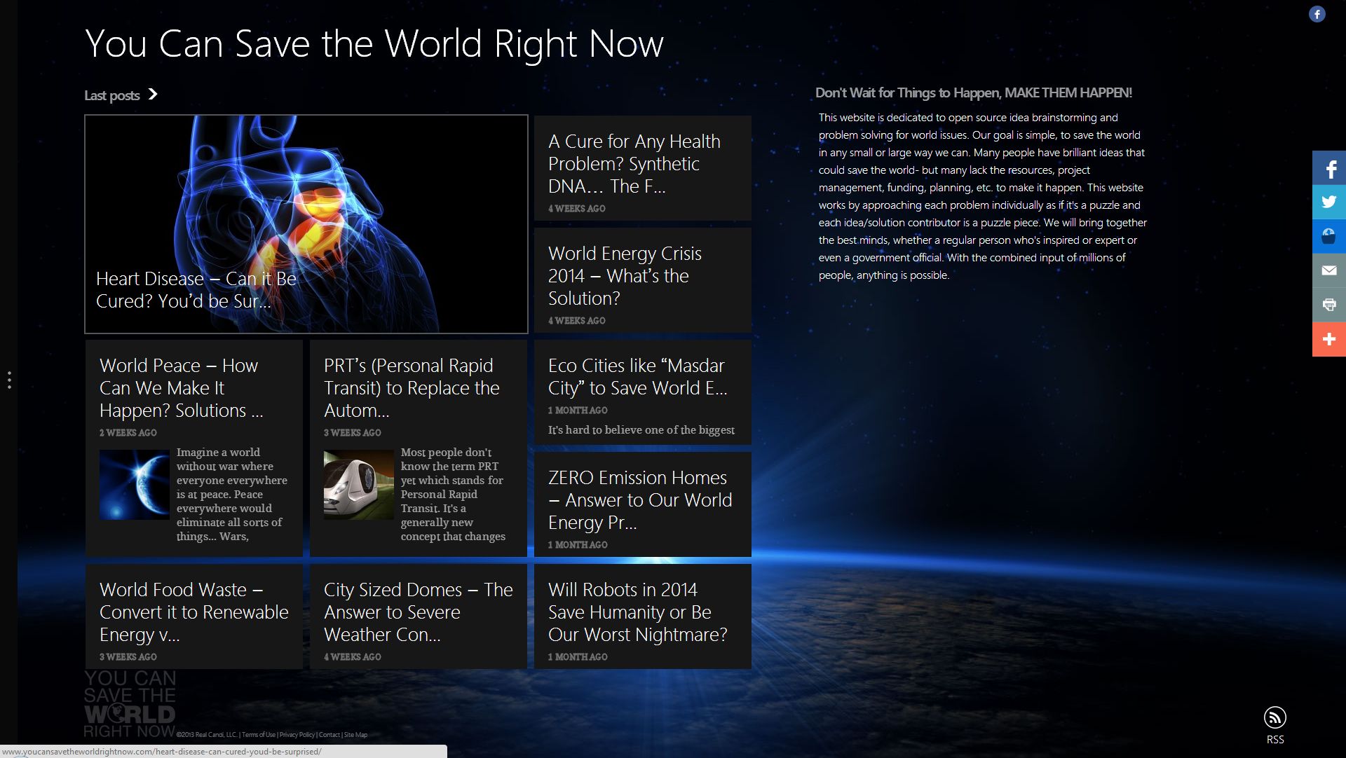 you can save the world right now website